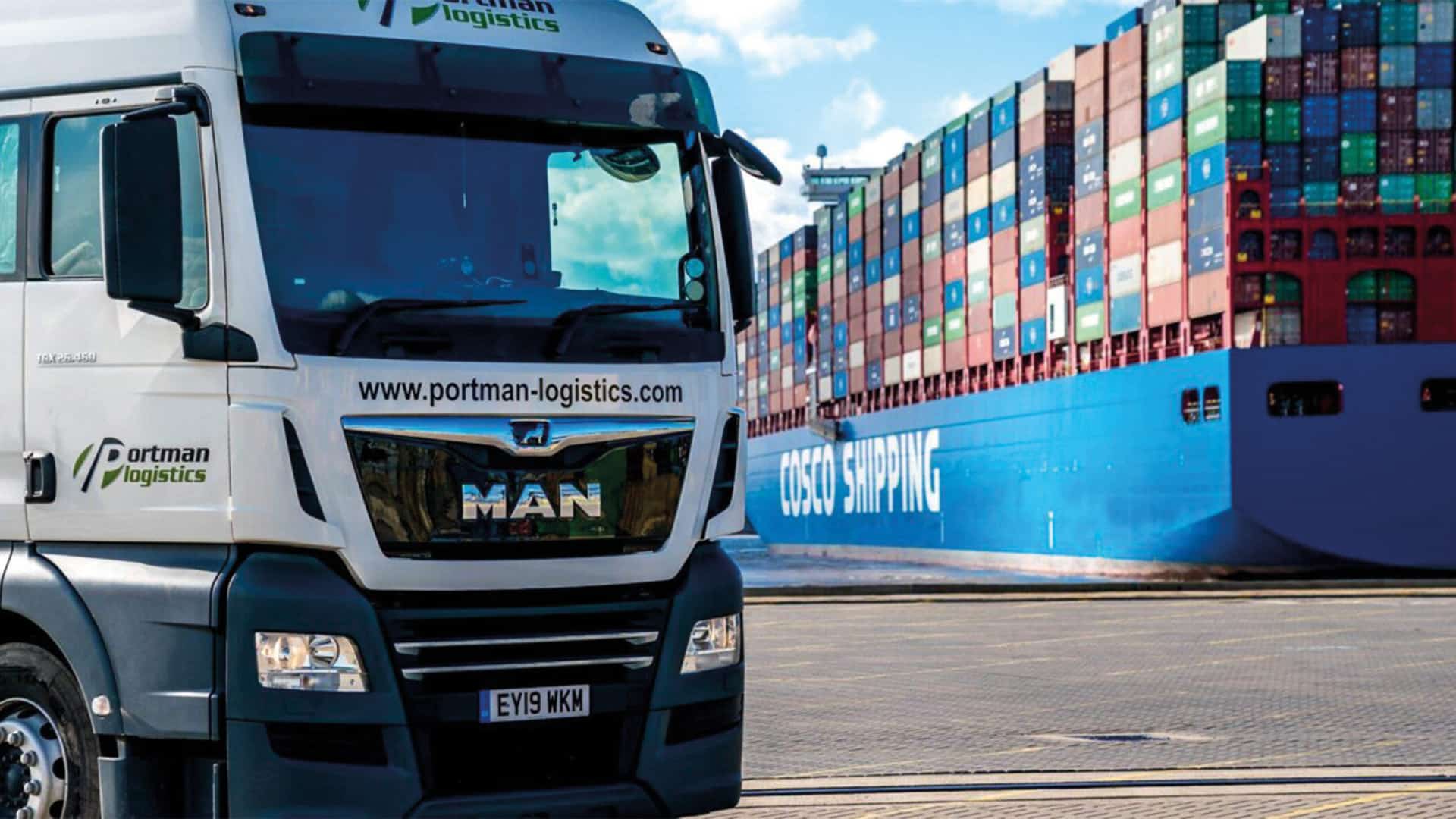 A photo of a portman logistics truck.
